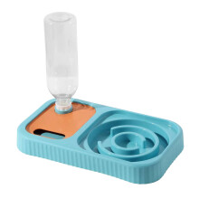 Feeding Companion, Non-Slip Mat Design Offers Unmatched Stability, Automatic Gravity Water Dispenser Ensures Fresh Water Supply, Stainless Steel Bowl