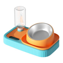 Pet Feeding Zen, Automatic Water Supply With Larger Base Size Prevent Wet Mouth For Cats Small Dogs Puppy (1 Set)