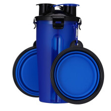Outdoor Pet Feeding Solution, Collapsible Bowls with Dog Travel Water Bottle, Designed For Easy Grip, Carabiner Clips Included, Leak-Proof And Hygieni