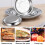 Pet Dining Elegance, Στρογγυλά πιάτα φαγητού από ανοξείδωτο ατσάλι για μικρές γάτες και 5