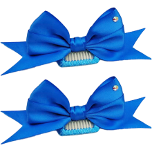 Haarspange mit Schleife, Strassverzierung aus Ripsband, Alligator-Haarspange für Haustiere und Menschen, weiche, seidige Chiffon-Haarspange in