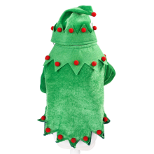 Charming Pet Outfit, Christmas Tree-Style Cat Cape For Festive Holiday Cheer, Designed With Pom-Poms For An Unforgettable Look