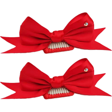 Haarspange mit Schleife, Strassverzierung aus Ripsband, Alligator-Haarspange für Mensch und Tier, weiche, seidige Chiffon-Haarspange in