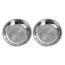 Stainless Steel Round Plates For Pet Bowls, Dinner Plate Dish With Mirror Finish Surface And Smooth Edges, Easy To Clean Dishwasher Safe For Hot Milk