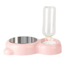 Futterstation für Haustiere, automatische Wasserausgabe mit stabiler Wasserstandsregelung, 2-in-1-Funktion, geeignet für Katzen und Hunde,