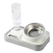 Pet Feeding Zen, Automatic Water Supply With Larger Base Size Prevent Wet Mouth For Cats Small Dogs Puppy (1 Set)
