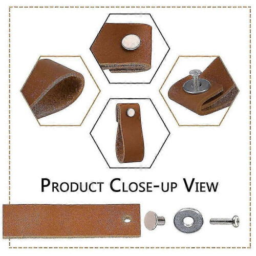 Leather Drawer Pulls 8 Pcs Leather Dresser Knobs Handmade Pure Leather Handles for Cabinet Doors An 1