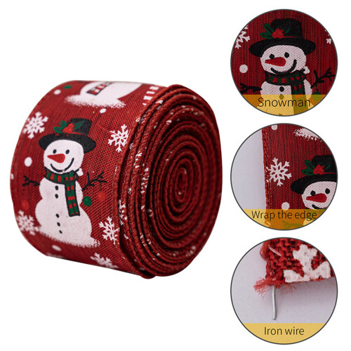 User friendly Snowman Pattern Ribbon Reusable-Hot color 2