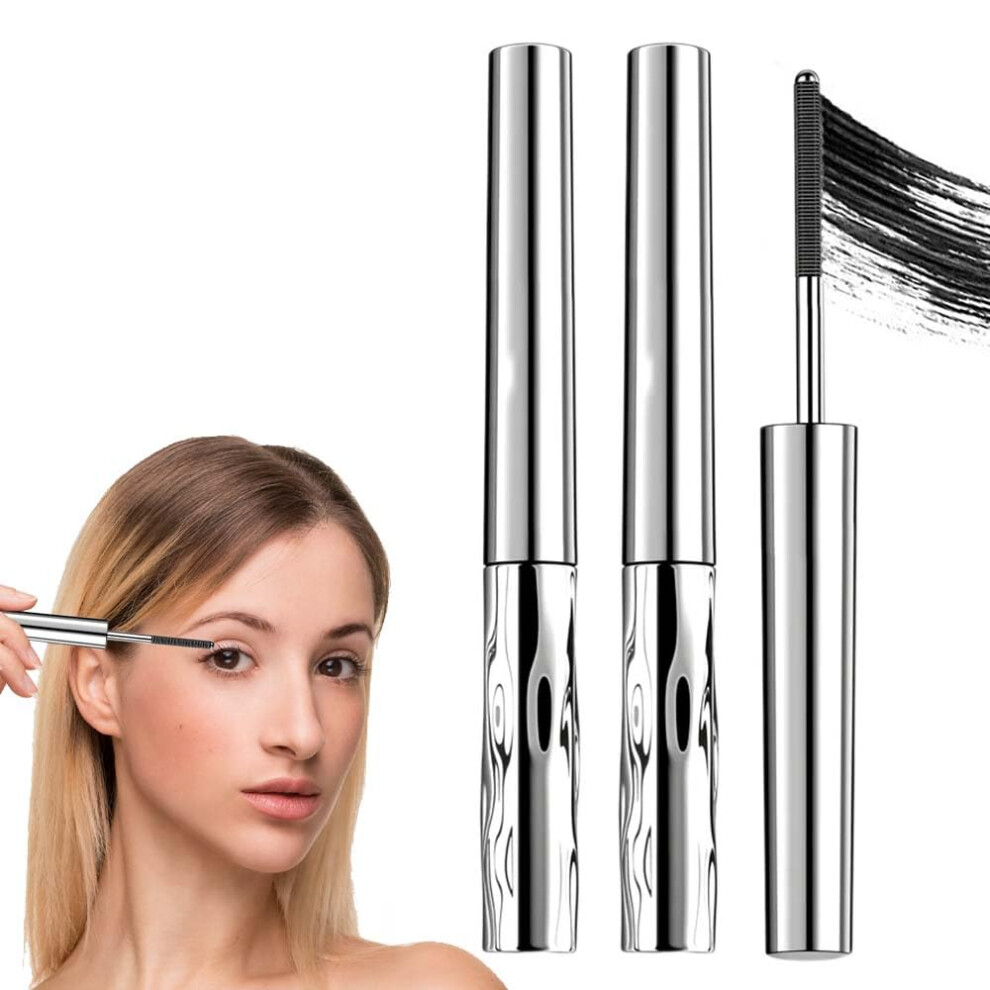 Black,Brown Waterproof Tubing Mascara Black And Brown Smudge Proof Long Lasting Curl With Metal Wand