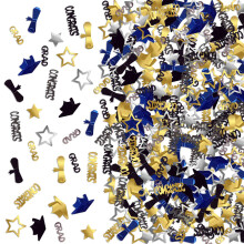 Glittering Confetti Graduation Photo Gold Black-Blue gold model