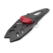 Motorcycle Universal 12V LED Taillight Brake Lamp with Rear Fender License Plate Bracket Holder for Enduro Off-Road Bike