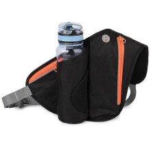 (black) Sports Running Phone Waist Bag Outdoor Riding Mountaineering Bag Waterproof Water Bottle Waist Bag