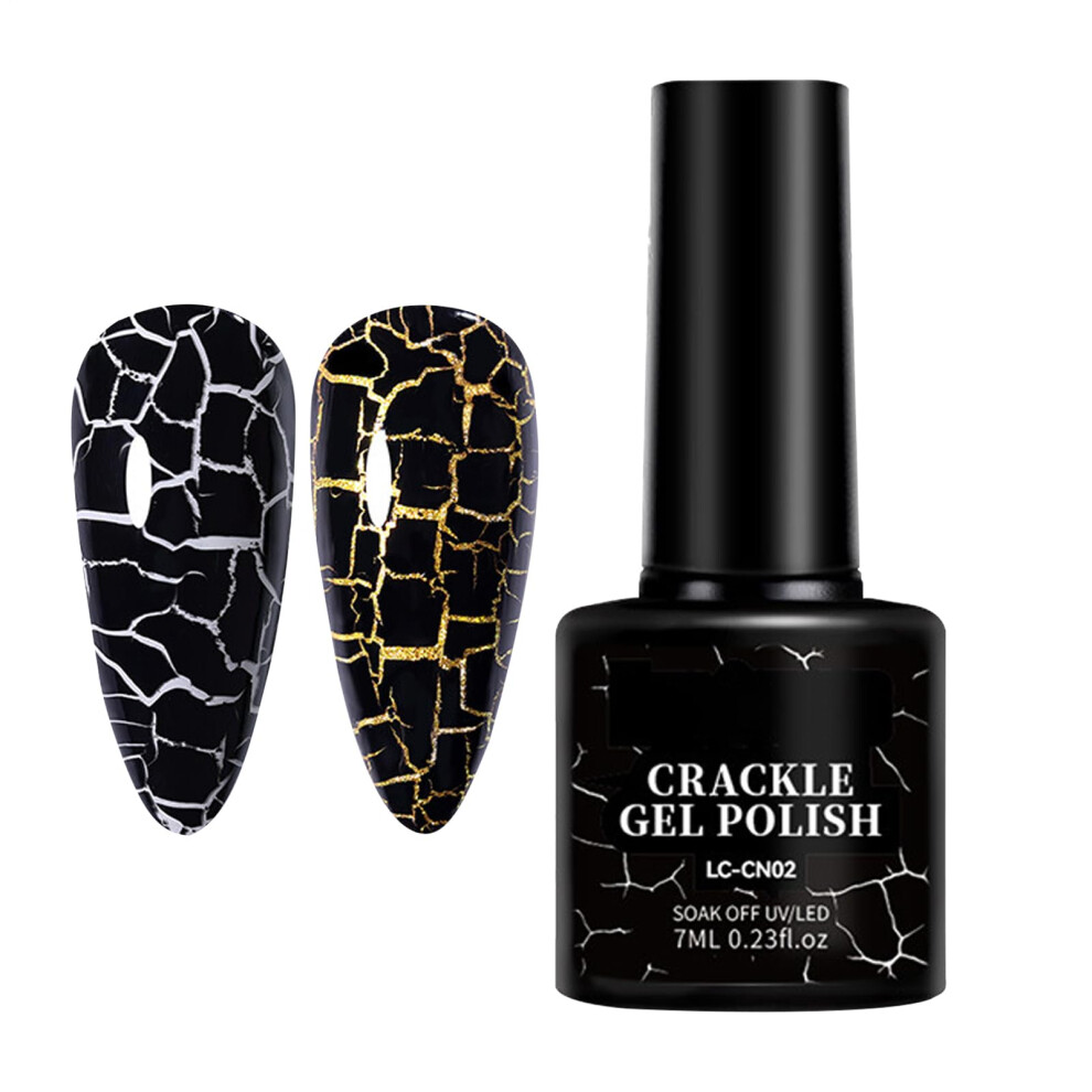 Crackle Nail Polish UV Gel â 7ml Long Lasting Crackle Effect Gel Polish for Nail Art and Events