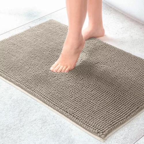 (Silver) Chenille 60x90cm (2ftx3ft) Chenille Door Mat - Super Soft Durable Quality Mat UK 2