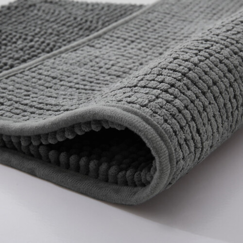 (Grey) Chenille 60x90cm (2ftx3ft) Chenille Door Mat - Super Soft Durable Quality Mat UK 1