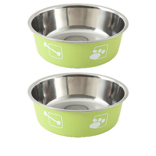 Pet Dining Companion, Μπολ για Σκύλους από Ανοξείδωτο Ατσάλι με Αντιολισθητικό Πάτο από