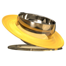 Innovative Pet Feeder, Non-Skid Base Offers Stable Eating Experience, Stainless Steel Bowls with Removable Dish for Easy Cleaning, Ideal for Small Pet