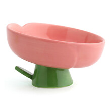 Bol de cerámica con pie, elegante diseño de pedestal, sin plomo ni cadmio, boles multiusos para postres, decoración de mesa contemporánea para el