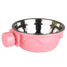 Pet Feeder For Small Animals, Stainless Steel Hanging Bowl With Removable Design And Cross Lock System, Offers Space Efficiency And Easy Clean For Saf