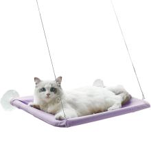 Cat Window Perch with Stainless Steel Frame, Foldable Design for Space Saving, Sturdy Heavy Duty Suction Cups Secure Attachment, Breathable Mesh for O
