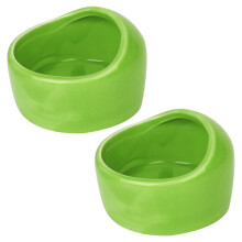 Futternapf für Kleintiere, kaubeständiger Keramiknapf mit stabilem Boden und ergonomisch geneigtem Design, auslaufsicherer Futter- und Wassernapf