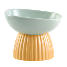 Geschenk für Haustiere, erhöhter Katzennapf aus Keramik in Pilzform, großer Durchmesser für einfachen Zugang zum Futter, originelles Design,