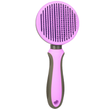 Self Cleaning Dog Cat Grooming Tool, Deshedding Brush Ergonomic Comfort Grip Non-slip Design, Stainless Steel Needles Gentle Round Tips for Quick Trus