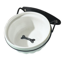 Comedero para gatos de altura cómoda, diseño desmontable para gatos de interior, material cerámico saludable, cuenco de cerámica poco profundo