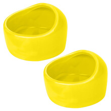 Futternapf für Kleintiere, kaubeständiger Keramiknapf mit stabilem Boden und ergonomisch geneigtem Design, auslaufsicherer Futter- und Wassernapf
