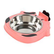 Elegante Futterstation für Haustiere, Edelstahl-Futternäpfe mit Hängefunktion, rutschfest für sauberes Füttern, herausnehmbare Edelstahlnäpfe.