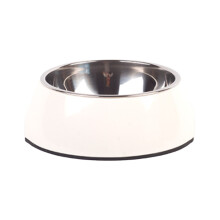 Pet Dining Elegance, hundeskåle i rustfrit stål med skridsikker gummibund, lugtfrit, rustfrit materiale sikrer sikker fodring, robust til små til