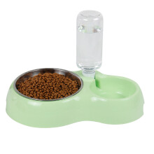 Pet Feeding Station with Automatic Dispensing, Slow Feeder Bowl and Elevated Design for Improved Digestion, Non-toxic Material and BPA Free Constructi