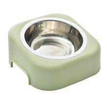 Automatic Pet Feeder with Safe Engineering, Slow Feeding Stainless Steel Bowl for Dogs Cats, Easy To Clean Raised Pet Bowls