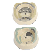 Niedlicher Futternapf aus Bambusfaser mit exquisitem Katzenmotiv, sicher und gesund für Ihre Vierbeiner, platzsparendes Design für bequeme