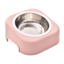Automatic Pet Feeder with Safe Engineering, Slow Feeding Stainless Steel Bowl for Dogs Cats, Easy To Clean Raised Pet Bowls