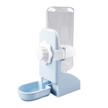 Bouteille d'eau transparente de 500 ml pour petits animaux, distributeur d'eau automatique suspendu avec système d'écoulement par gravité, bol
