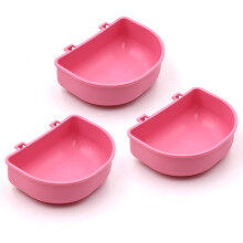 Plastic Coop Cup, Reinforced Hook Design For Easy Installation And Removal, Safe For Pets, Multi-Purpose, Comes With Hooks, Compatible With Pet Wire C