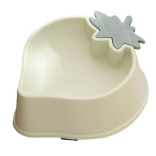 Cute Strawberry Shape Pet Bowl, Safe Material Bite-Resistant Durable Slip Resistant For Small Pets, Three Colors Available, Food-Grade Pp