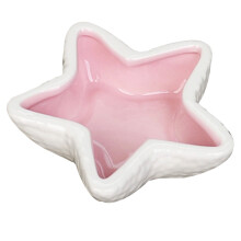 Ceramic Starfish Pet Bowl, Not Easy To Tip Over, Glazed Surface Resists Bacteria, Fine Craftsmanship For Hamster Hedgehog Chinchilla, Easy To Clean Pe