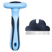 Self-Cleaning Pet Grooming Brush, Reduces Shedding Stainless Steel Comb With Detachable Design, Anti-Slip Handle, Suitable For All Dog & Cat Hair Type