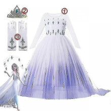 (5-6T (120), 3PCS Elsa Dress Set1) Girls" Frozen Princess Dress: Sequined Mesh Ball Gown For   As Elsa Or Anna