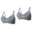 2Pcs Women Grey Nursing Bras Front Button Seamless Maternity Bra 4