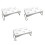 3Pcs White Plastic Table Piping Bag Holder for Cake Decoration Storage 3
