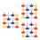 450Pcs Multi ABS Golf Ball Marker Set Durable Plastic Positioning Dots 6