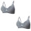 2Pcs Women Grey Nursing Bras Front Button Seamless Maternity Bra 6