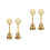 4Pcs Brass Hand Bell Bell with Pentagram Symbol 8