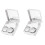 2Pcs Silver Plastic Lens Case Travel Contact Lens Storage Container 2