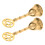 4Pcs Brass Hand Bell Bell with Pentagram Symbol 3