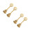 4Pcs Brass Hand Bell Bell with Pentagram Symbol 7