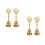 4Pcs Brass Hand Bell Bell with Pentagram Symbol 6